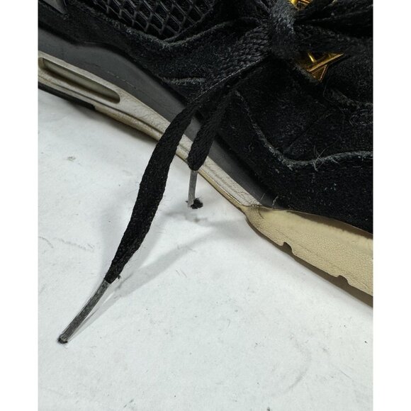 Nike Air Jordan 4 Retro Royalty Men’s Size 12 Black Metallic Gold 308497 032 - Picture 10 of 11